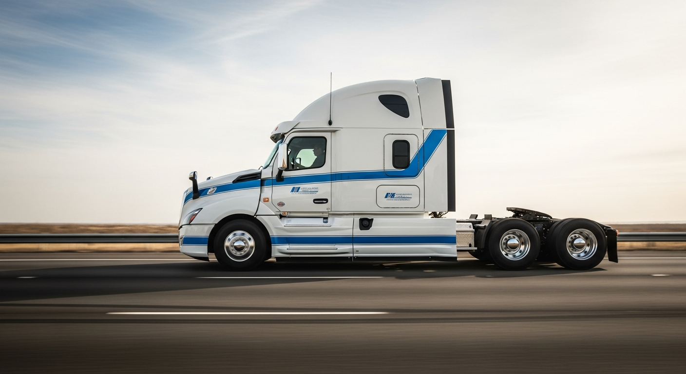PSL dry van semi-truck